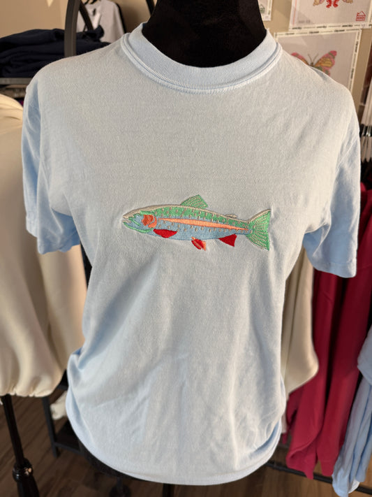 Trout embroidered tee
