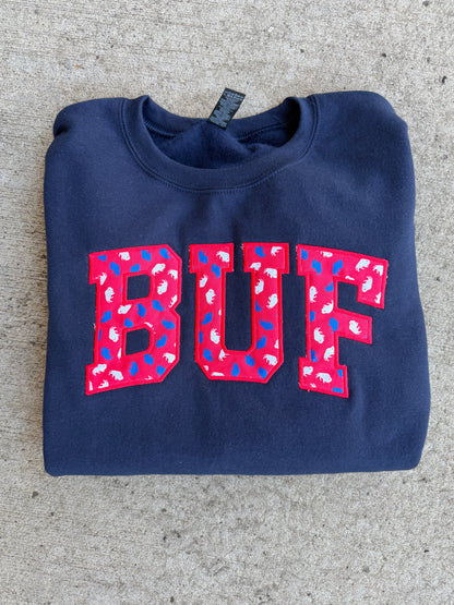 BUF embroidered applique crew