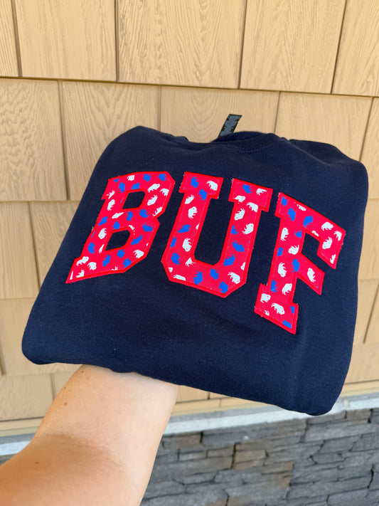 BUF embroidered applique crew