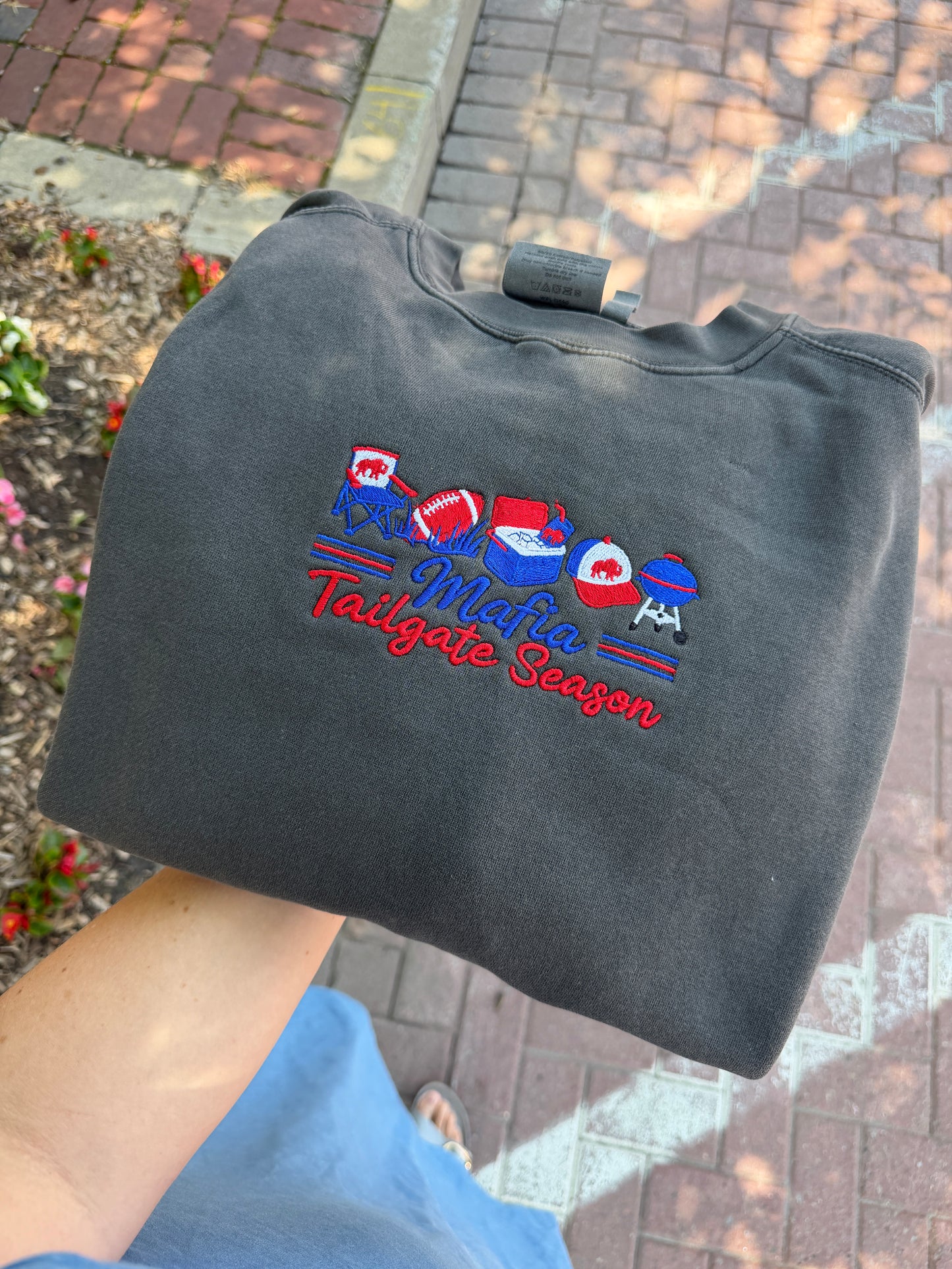 Mafia Tailgate Season Embroidered Crew