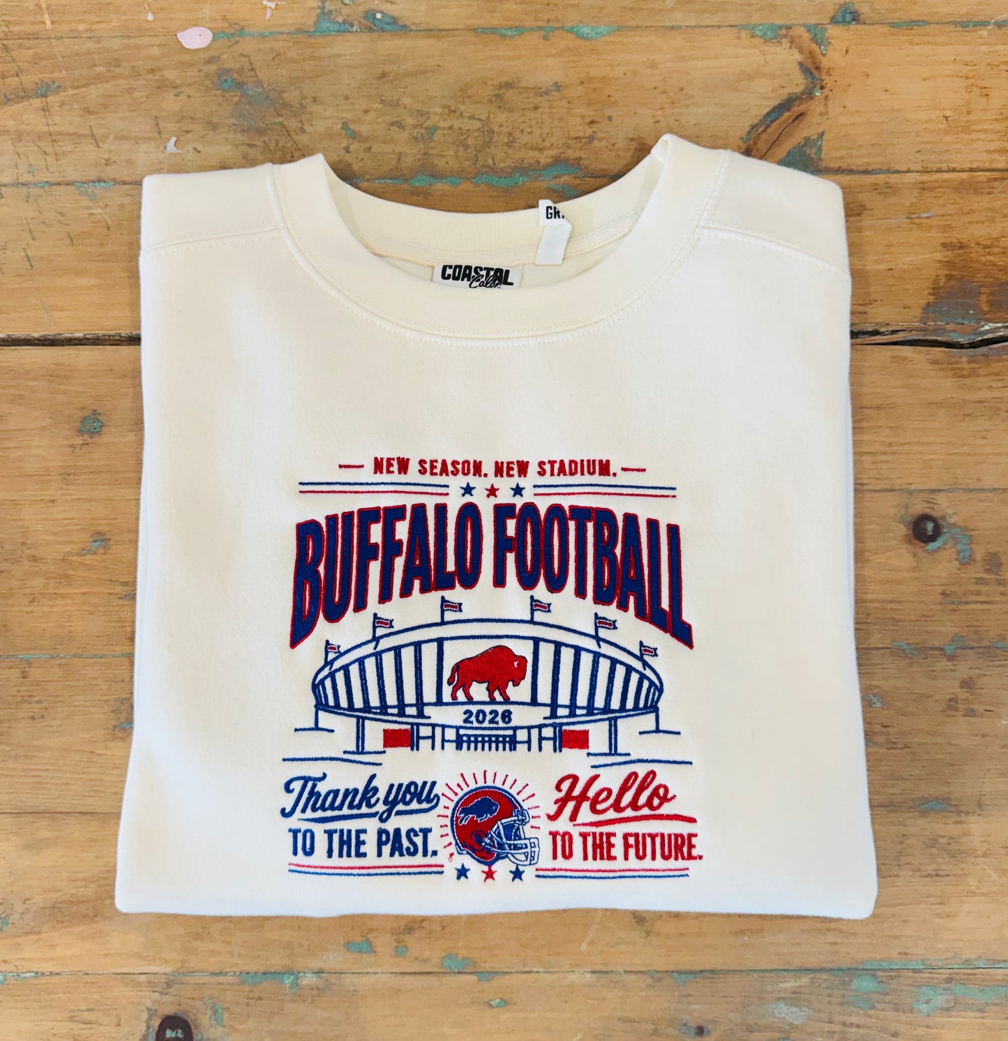 Buffalo Inaugural Stadium Embroidered Crewneck