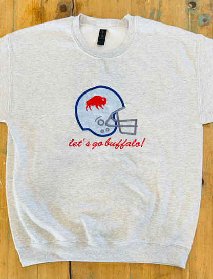 Buffalo Let's Go Buffalo Applique Embroidered Sweatshirt