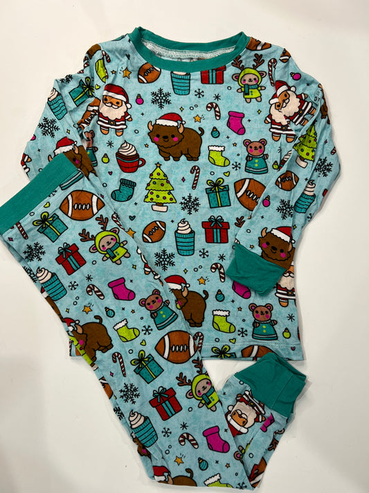 Buffalo Bamboo Cotton Christmas Jammies, Buffalo Two Piece Kids Christmas PJ's