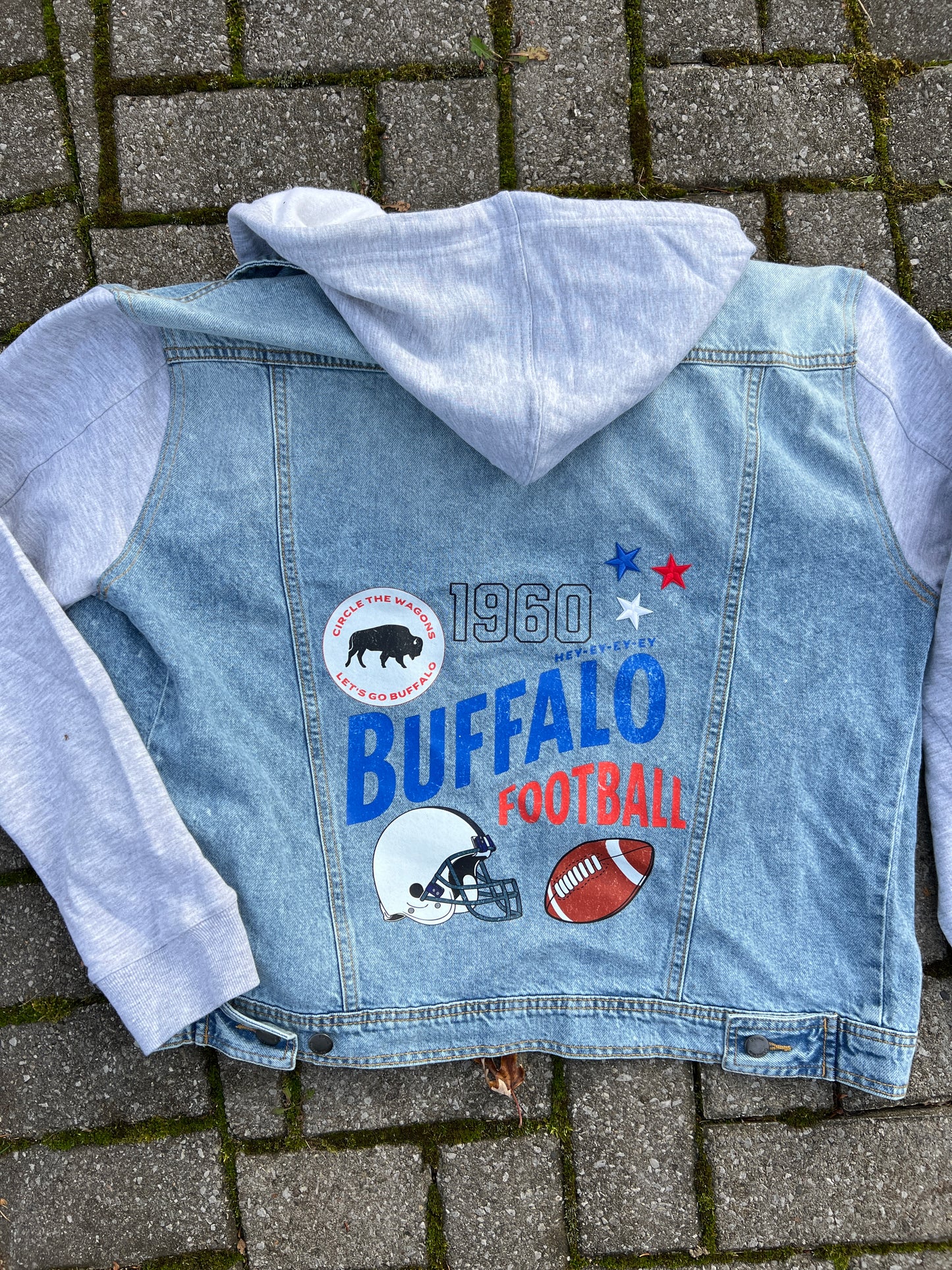 Buffalo Football Denim Jacket, Buffalo Sweatshirt Denim Jacket