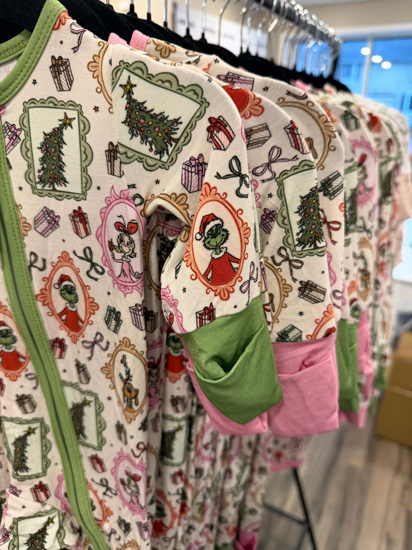 Grinch Bamboo Cotton Pajamas, Grinch Children's Onesie, Grinch Children's Pajamas, Bamboo Pajamas, Bamboo Grinch