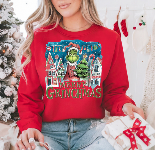 Merry Grinchmas Adult and Toddler Crewneck