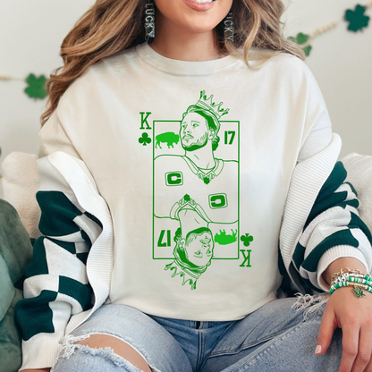 King Josh St. Allen Crewneck, St. Patrick's Day Buffalo Tee