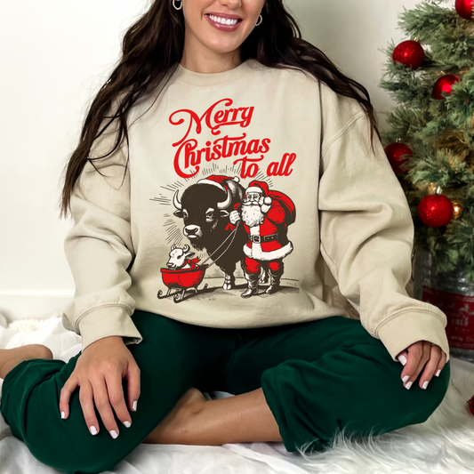 Buffalo Christmas Crewneck, Buffalo Holiday Sweatshirt