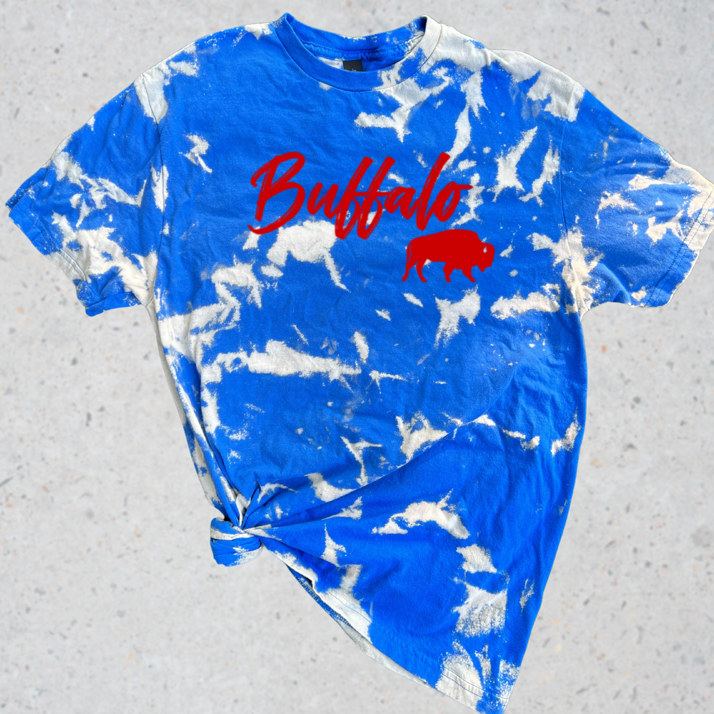 Buffalo tie dye t-shirt, Buffalo NY shirt, Bleach dye Buffalo tee