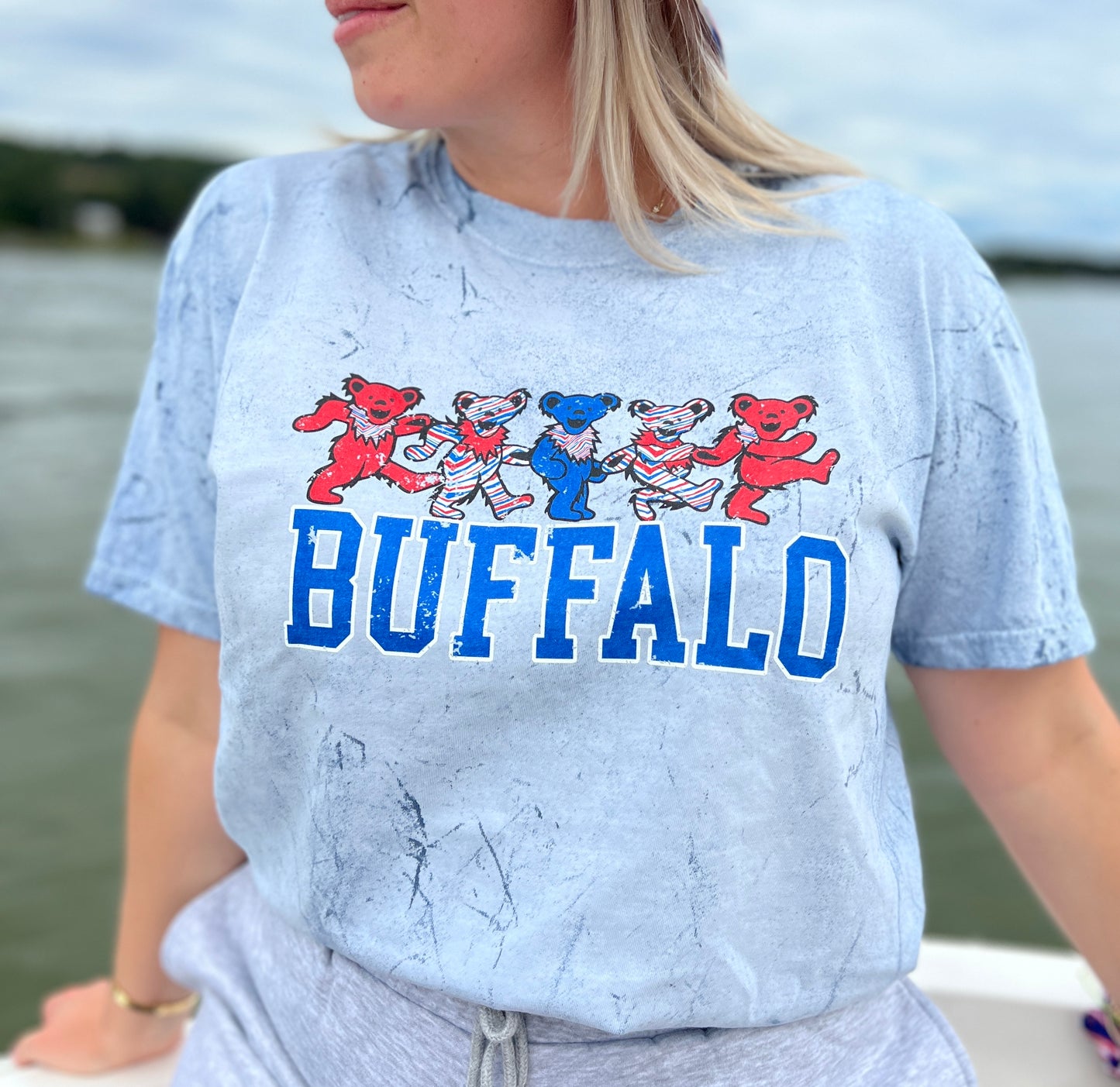 Buffalo tie dye dancing bears tee, Buffalo band tee, Buffalo Zubaz t-shirt