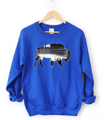 Hockey fan forever Buffalo arena crewneck