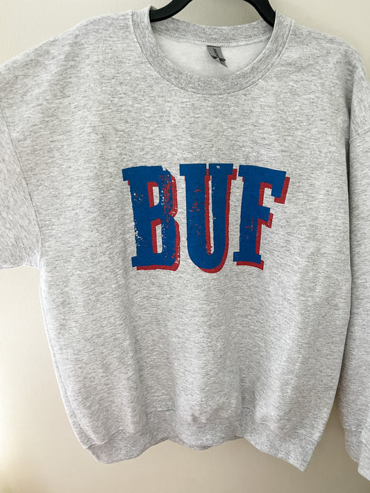 BUF sweatshirt, BUF crewneck, Buffalo vintage crew