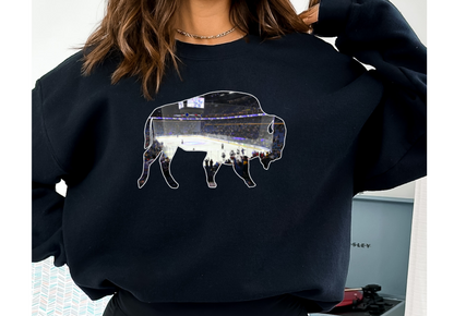 Hockey fan forever Buffalo arena crewneck