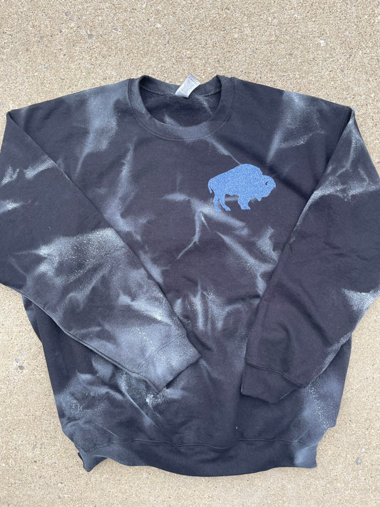 Buffalo Black Tie-Dye Sweatshirt