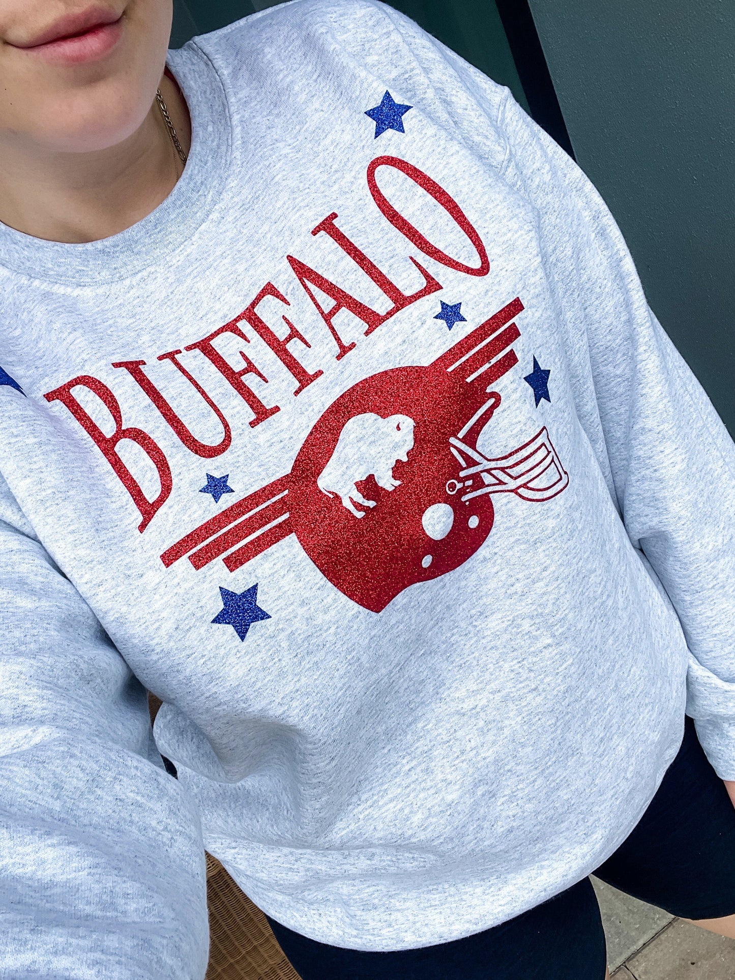 Buffalo Football Glitter Sweatshirt