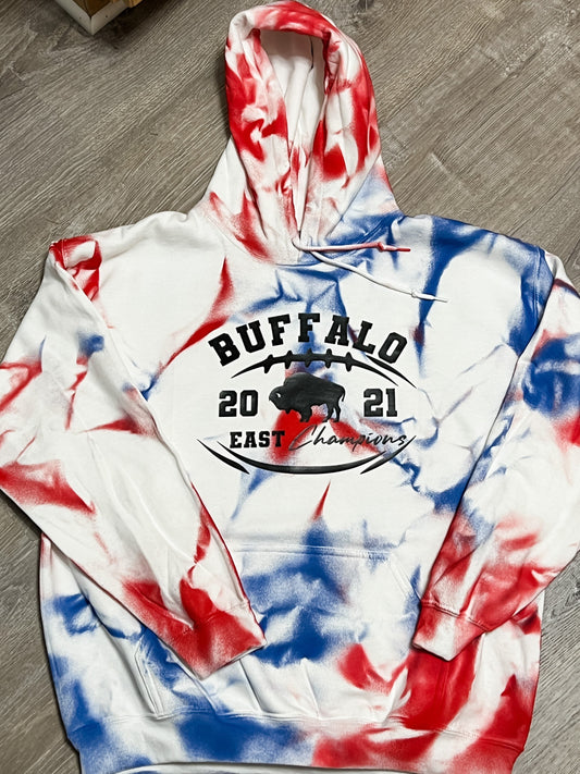 Buffalo Playoff Football Tie Dye Hoodie