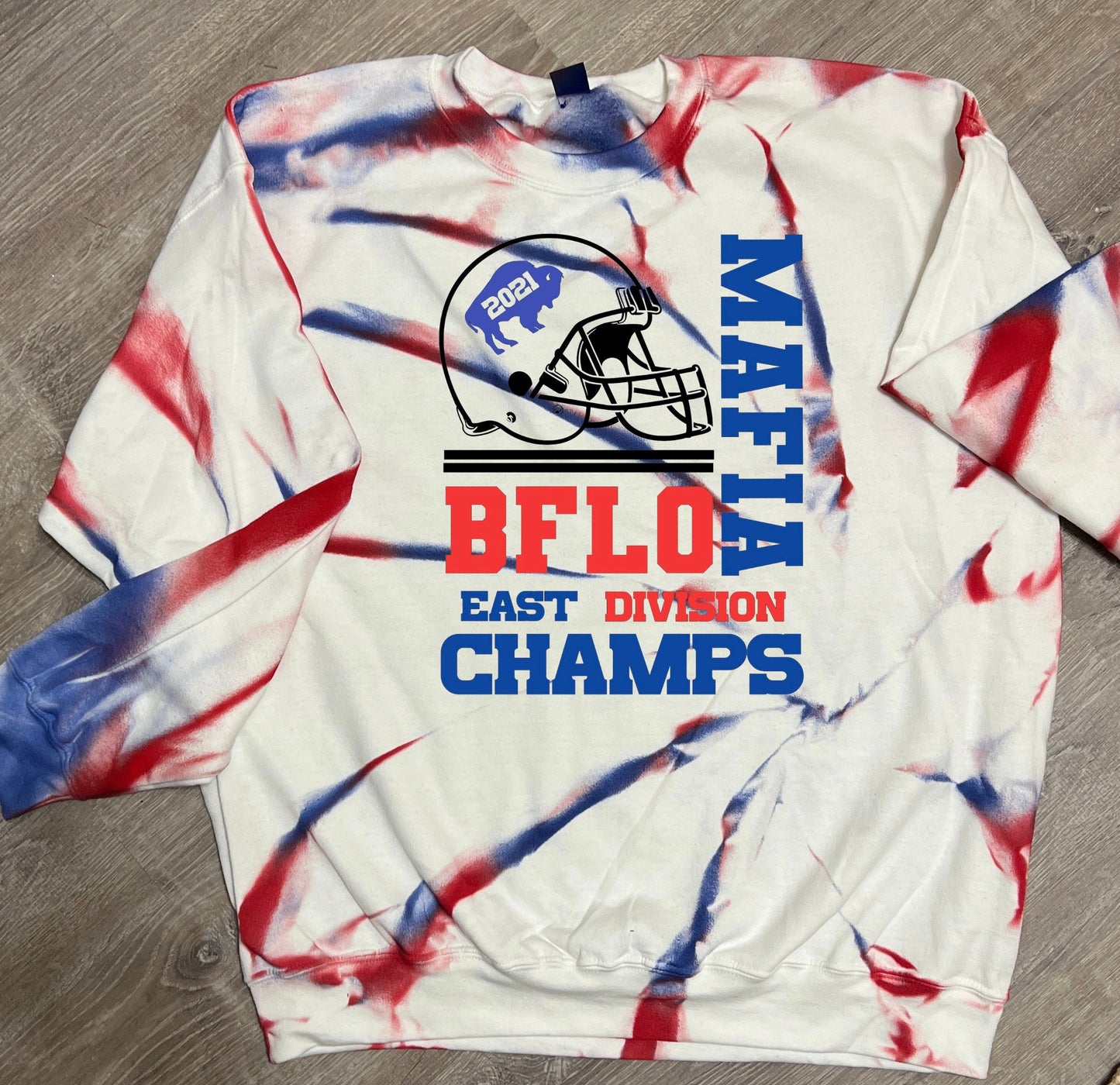 Buffalo Mafia East Division Champions Tie Dye Crewneck