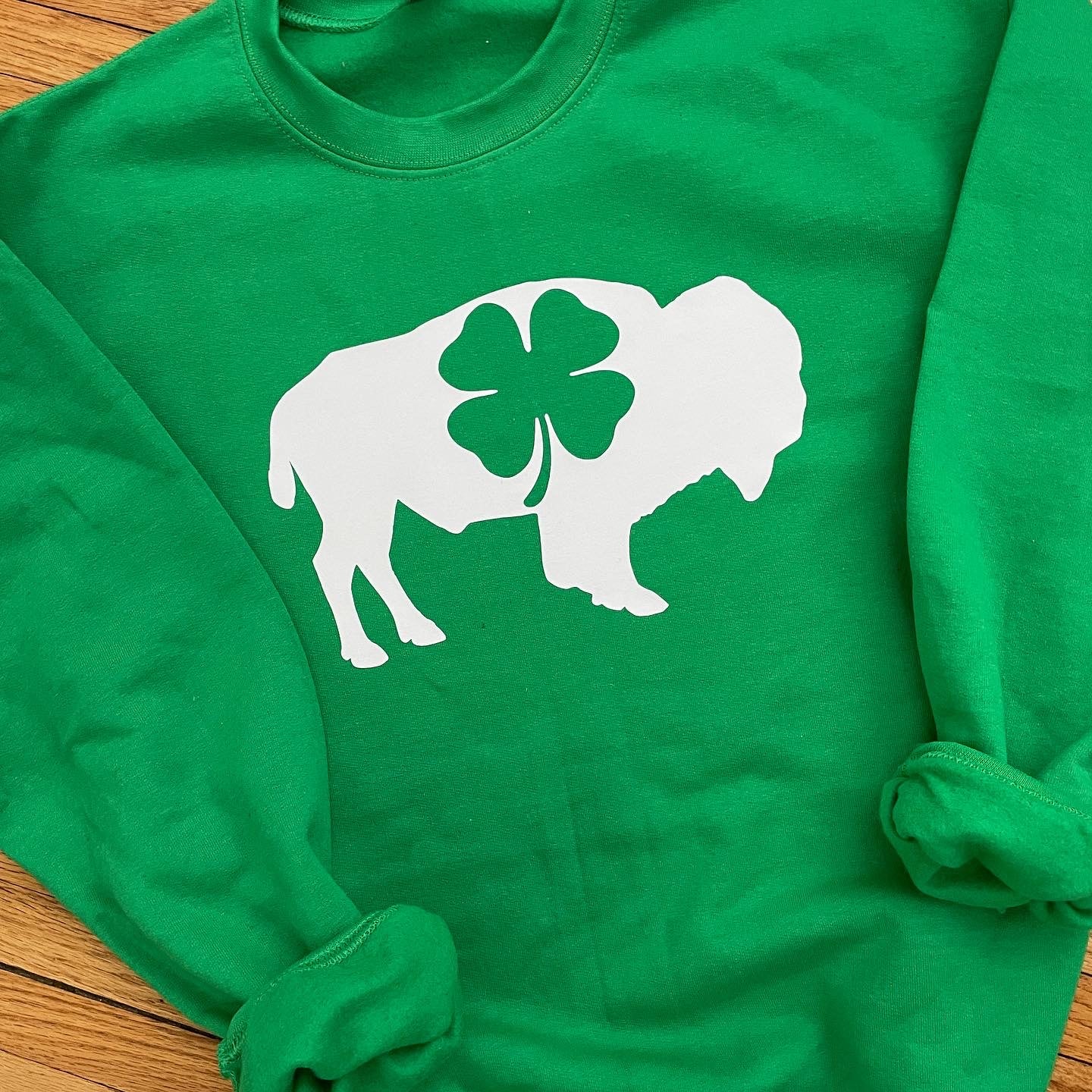 Buffalo St. Patrick’s Day Irish Bleached Crewneck