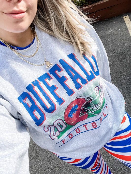 Buffalo 2022 football crewneck, Buffalo football sweatshirt, Buffalo yardline crewneck