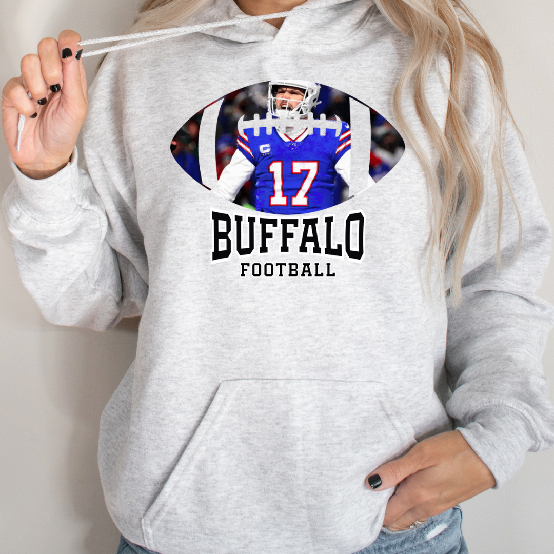 Buffalo Football Josh Allen photo crewneck, Buffalo Josh Allen hoodie