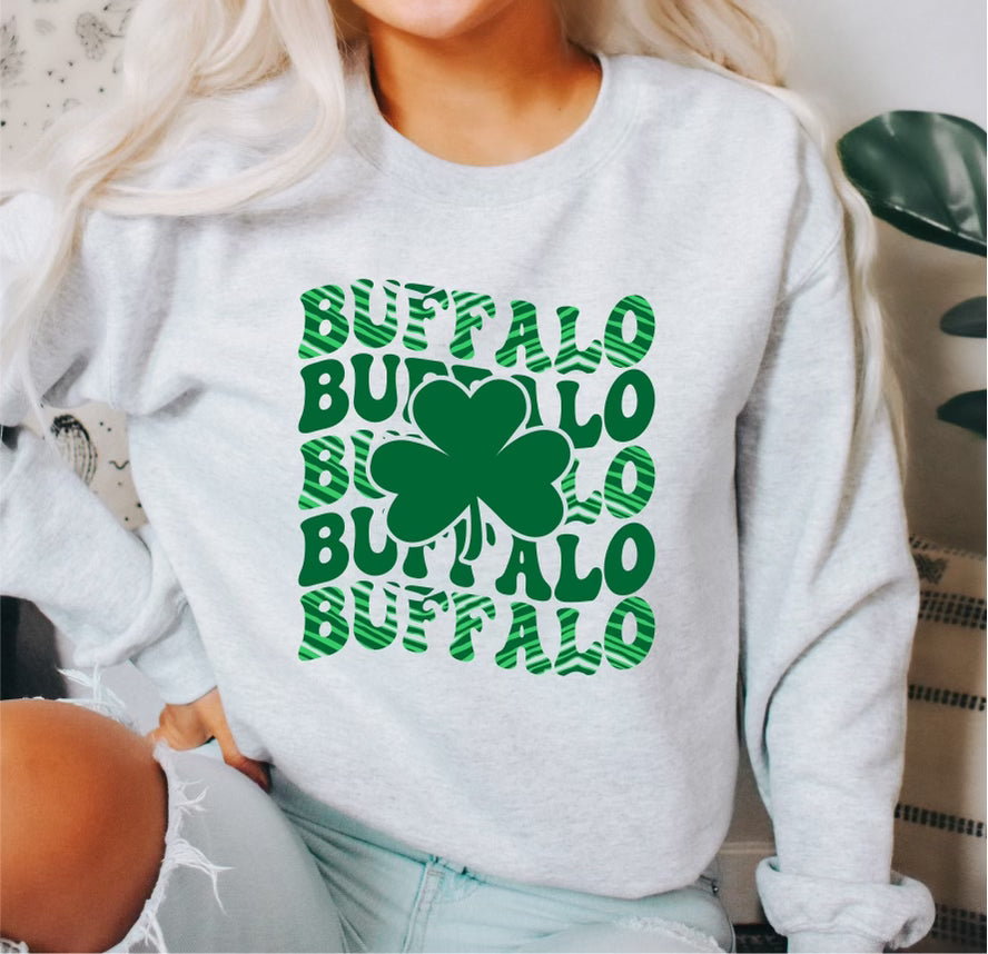 Buffalo St. Patrick’s Day Irish Wavy Sweatshirt